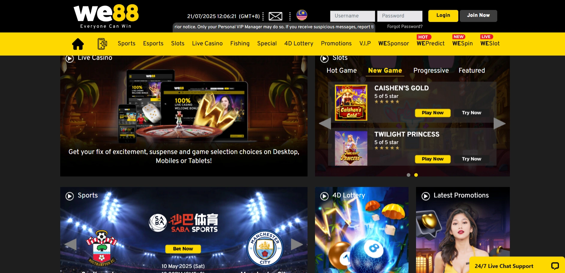 Secure & Fast Access on WE88 Casino Malaysia Platform Secure & Fast Access on WE88 Malaysia Platform
